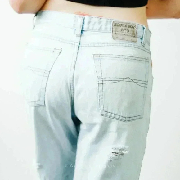 Vintage 90's Bugle Boy Gold Crest Mom Jeans - 33x30 - Picture 13 of 15